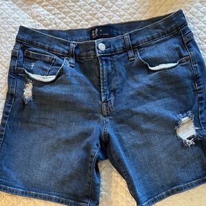 GAP Dark Blue Distressed Women's Denim Shorts
